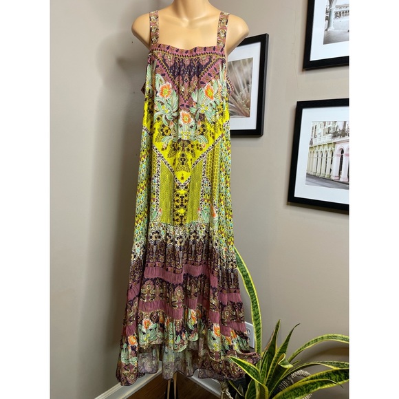 Anthropologie Floral Maxi Dress - Yellow and Purple - Picture 8 of 11